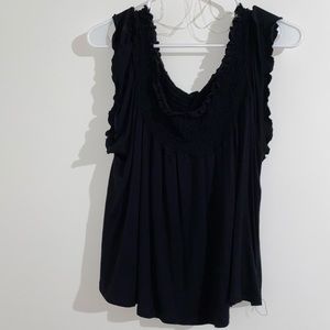 Black Flowy Off the Shoulder Top